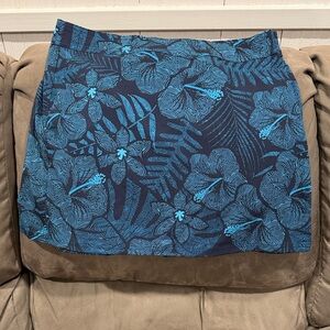 Tropical Blue Floral Swim Coverup